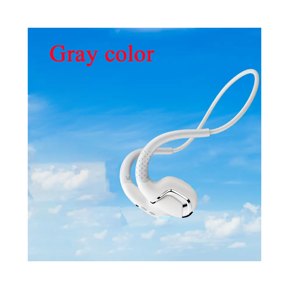 (Grey)Bone Conduction Headphones Bluetooth 5.3 Wireless Headphones Waterproof Sports Headphones Grey 9319708003383