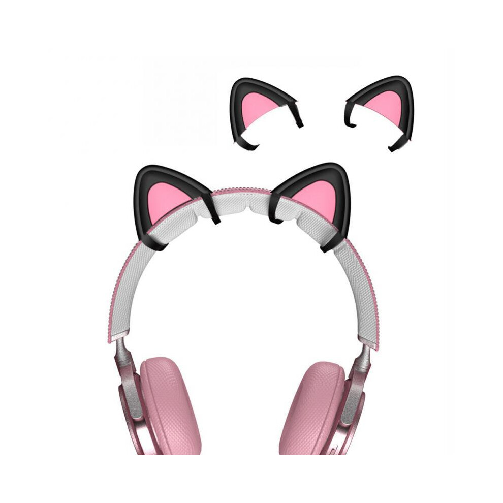 (Black)Silicone Headphone Decorations Headphones Wireless Earbuds Cat Ear Pendant Lightweight Universal Black 9319708003444