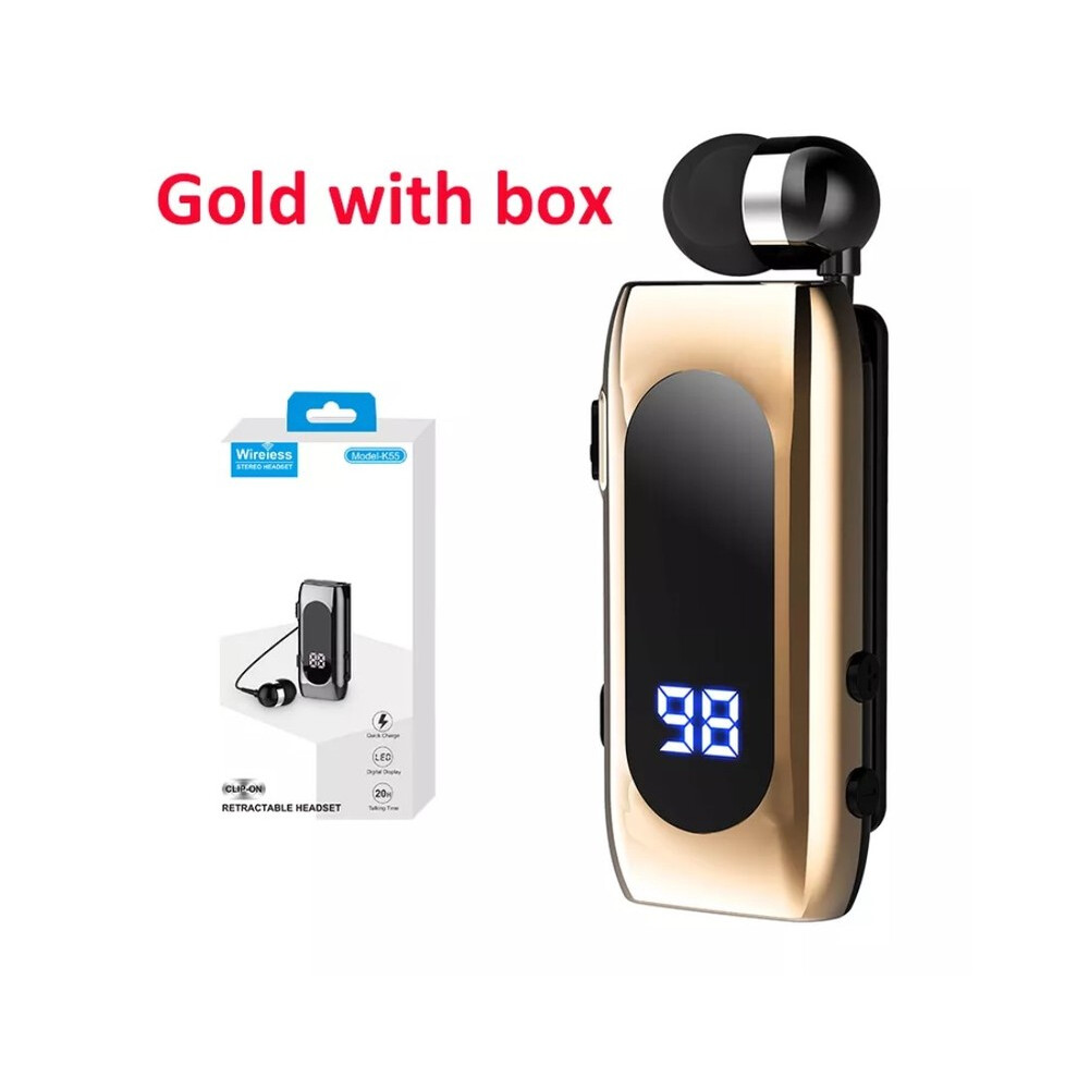 (Gold in box) K55 Mini Wireless Bluetooth Compatible Headset Microphone Lavalier Retractable-image-OPC-PH7YC5Y-NEW