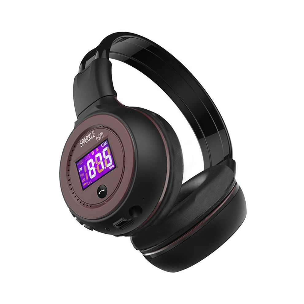 (Brown)Zealot B570 Bluetooth Headphone Wireless Headphone Hifi Stereo Bass Micro Sd Card Mp3 Brown 9319708003642