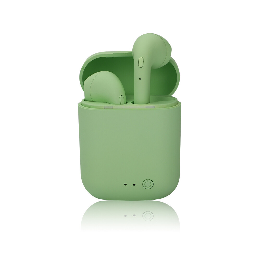 (Green)Tws I12 Macaron Wireless Bluetooth Earphones Matte Sport Binaural Earbuds Wireless Green 9319708003185