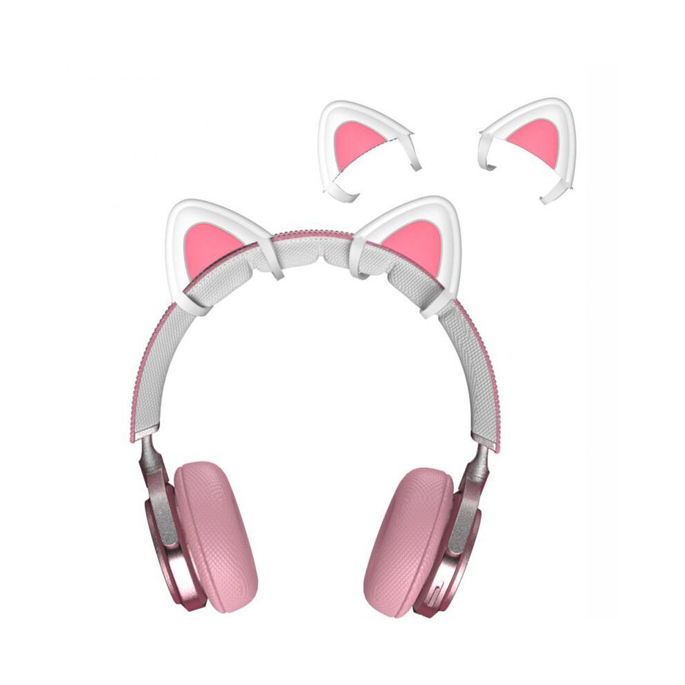 ()Silicone Headphone Decorations Headphones Wireless Earbuds Cat Ear Pendant White/Light 9319708003451
