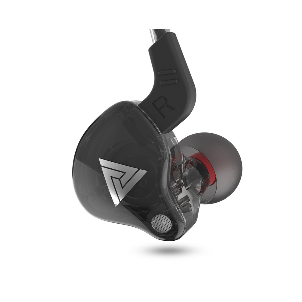 (Ak6 )Qkz Ak6 Wired Headphones Dual Drive Hifi Headphones With Microphone 3.5Mm Sport Running Black 9319708004175