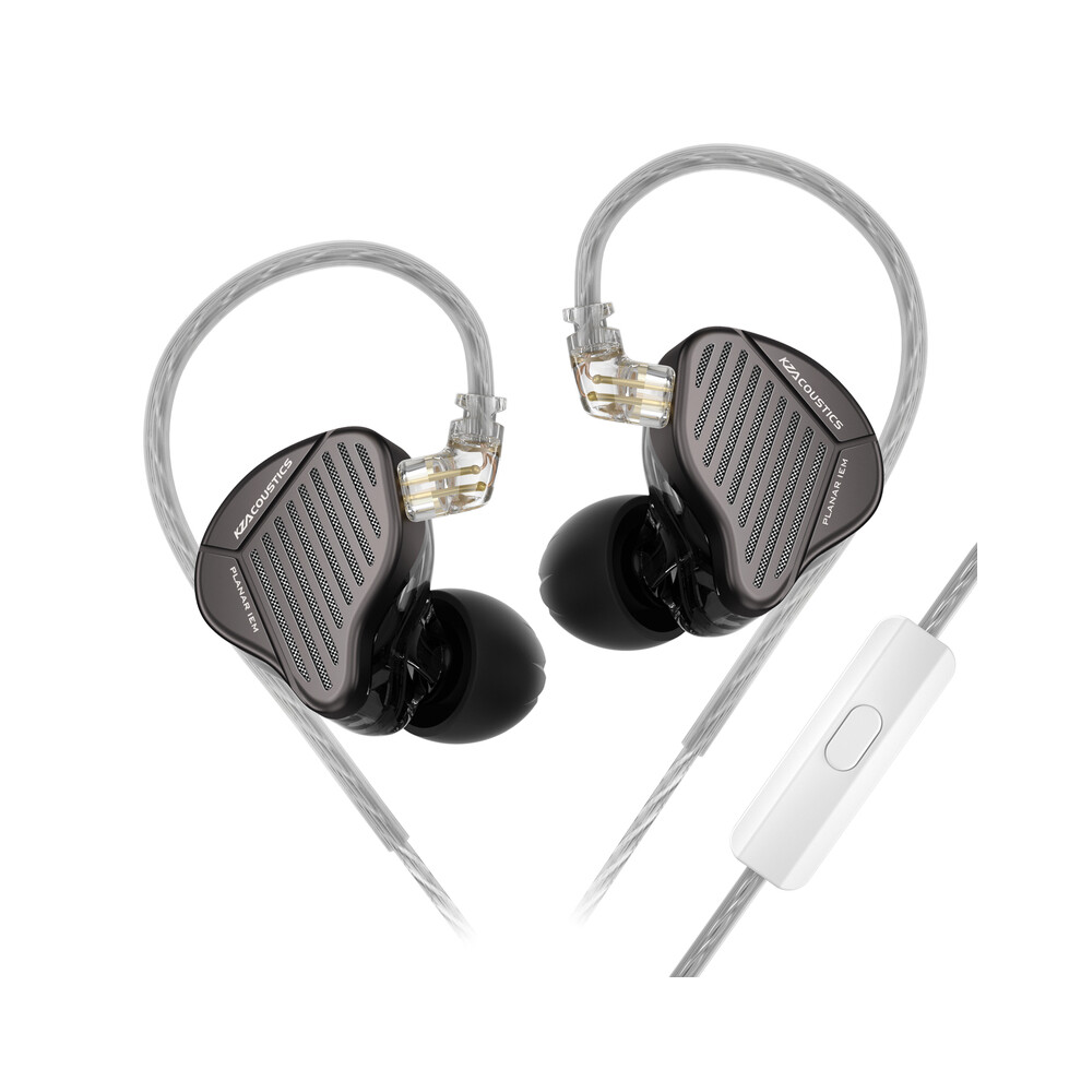 (Pr1 Mic)Kz Pr1 Dual Cavity Planar Driver 13.2Mm Drive Unit Headphone Music Headphone Hifi Bass Black/Silver 9319708004366