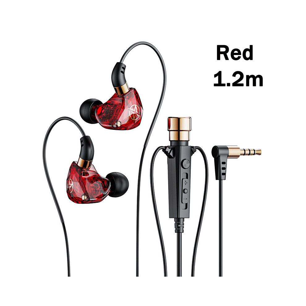 ( 1.2 Million)Kt02 Hifi Wi Headphones With Microphone Noise Canceling Dynamic Earphones Red 9319708002348