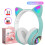 (Verde) Cuffie stereo Bluetooth5.0 con microfono e scheda TF wireless, con orecchie di gatto carine 1