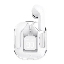 (WHITE)T6 Tws Earpuds Wireless Bluetooth 5.0 Sports Gaming Headphone Noise Canceling Earbuds