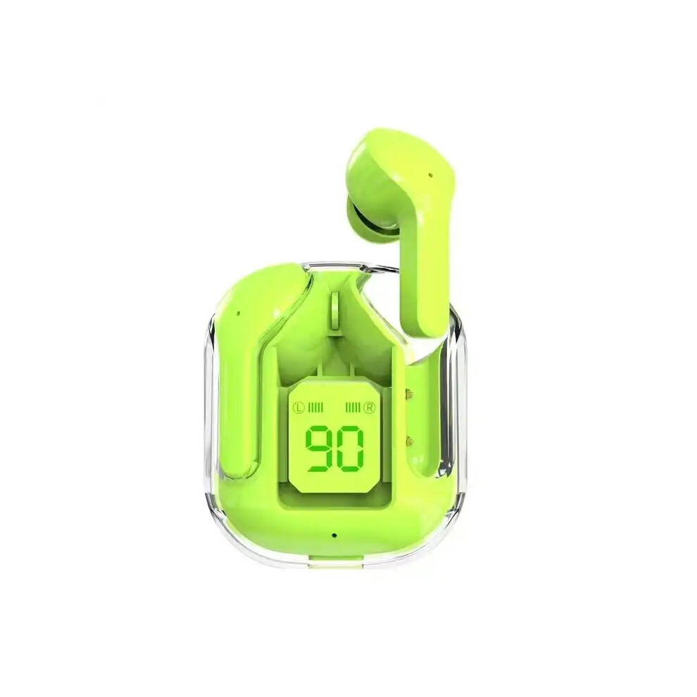 (Green)T6 Tws Earpuds Wireless Bluetooth 5.0 Sports Gaming Headset Noise Canceling Earbuds Mic Headset Green 9319708005356