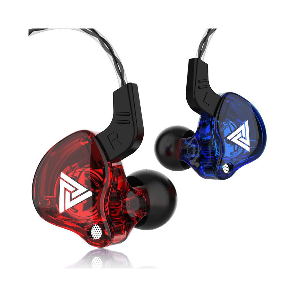 (- Mic)Qkz Ak6 Hifi Wi Earphone Race Sport Headphone Bass Stereo Noise Uction Headphone Red/Blue 9319708005974