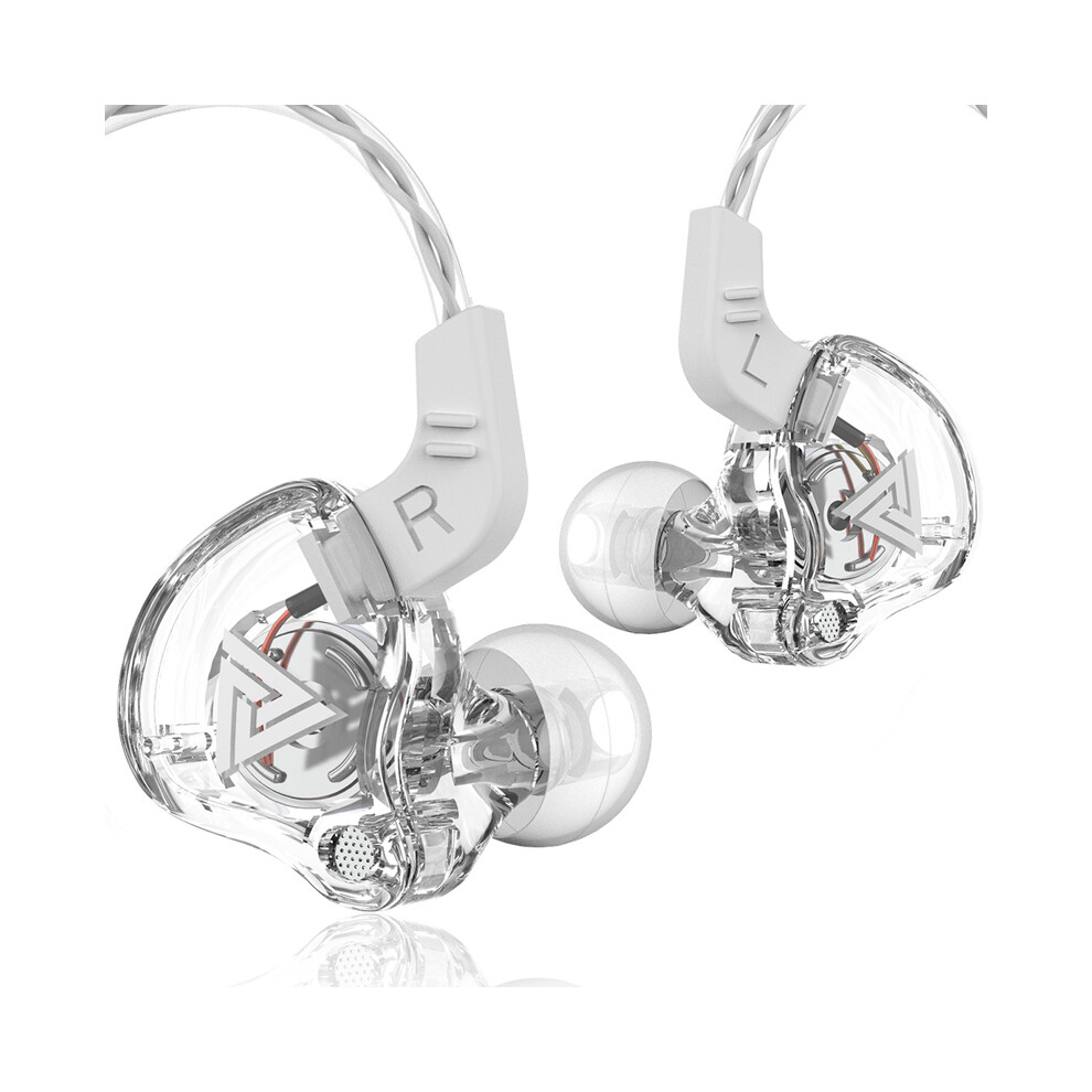 ( With Mic)Qkz Ak6 Hifi Wired Earphone Race Sport Headphone Bass Stereo Noise Canceling White 9319708006032