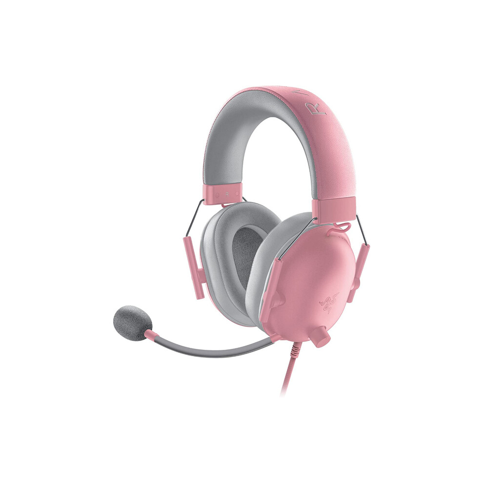 (Pink) Razer BlackShark V2 X Wired Gaming Headset: 7.1 Surround Sound - Game for PS4,