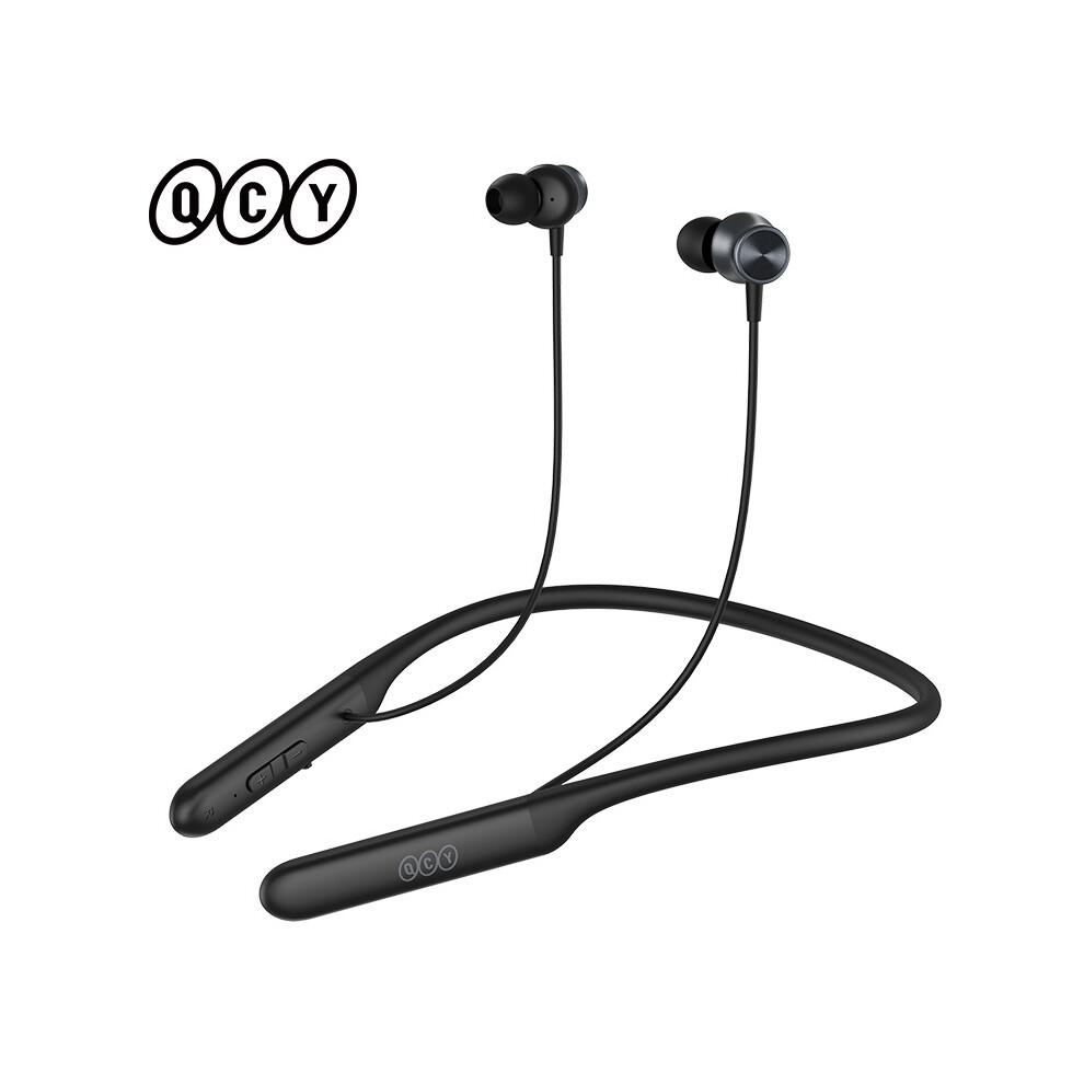 (C2 )Qcy C1 C2 Wireless Headphone Bluetooth 5.2 Magnetic Neckband Headphone 50H Long Black 9319708006452