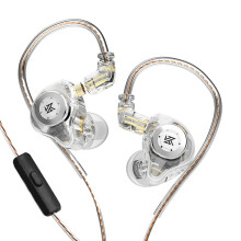 (White with Mic)KZ EDX Pro Dynamic Wired Earphones HIFI Stereo Bass Music Earbuds