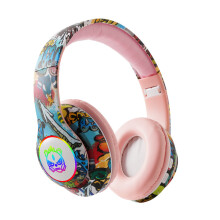 (Pink) Wireless Headphones Bluetooth Headphone HIFI 3D Stereo Earbuds with Microphone
