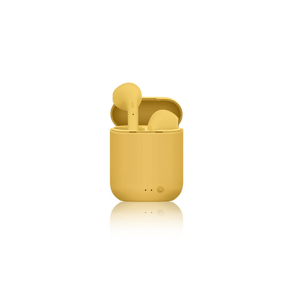 (Yellow)New I12 Tws Macaron Earphone Wireless Bluetooth 5.0 Matte Sport Sport Binaural Earbuds Yellow 9319708007800