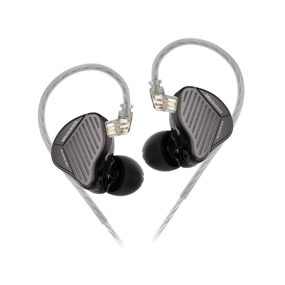 (Pr1 No Mic)Kz Pr1 Dual Cavity Planar Driver 13.2Mm Drive Unit Headphone Music Headphone Hifi Bass Black/Silver 9319708004342