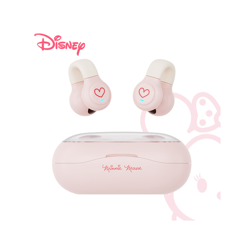 (Minnie)Clip-On Tws Earbuds Hifi Sound Bone Conduction Headphones Noise Canceling Games 9319708010893