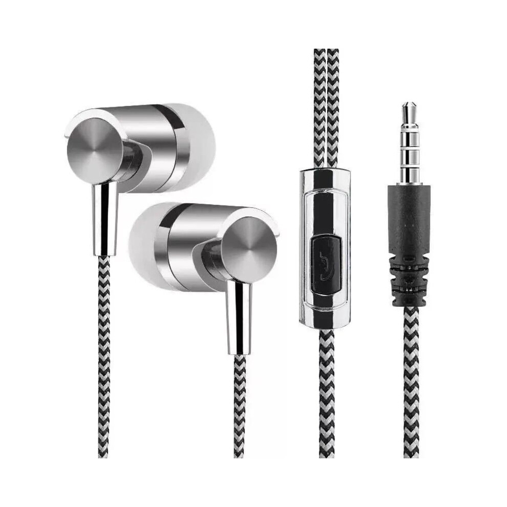 (Style C) 3.5Mm In-Ear Stereo Earbuds Headphone Wired Nylon Weave Cable Headphone Headphone 9319708010541