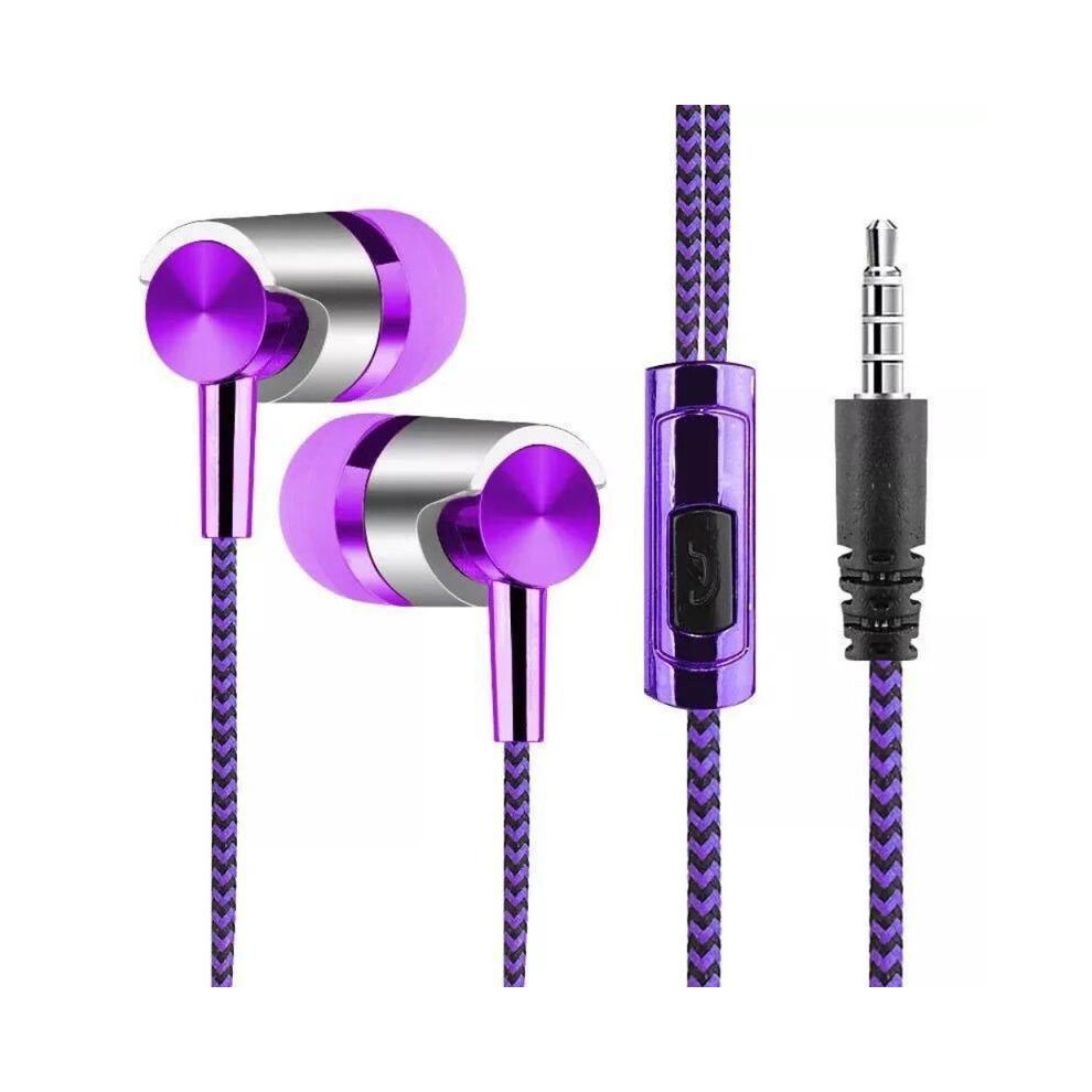(Style A) 3.5Mm In-Ear Stereo Earbuds Headphone Wired Nylon Weave Cable Headphone Headphone 9319708010558