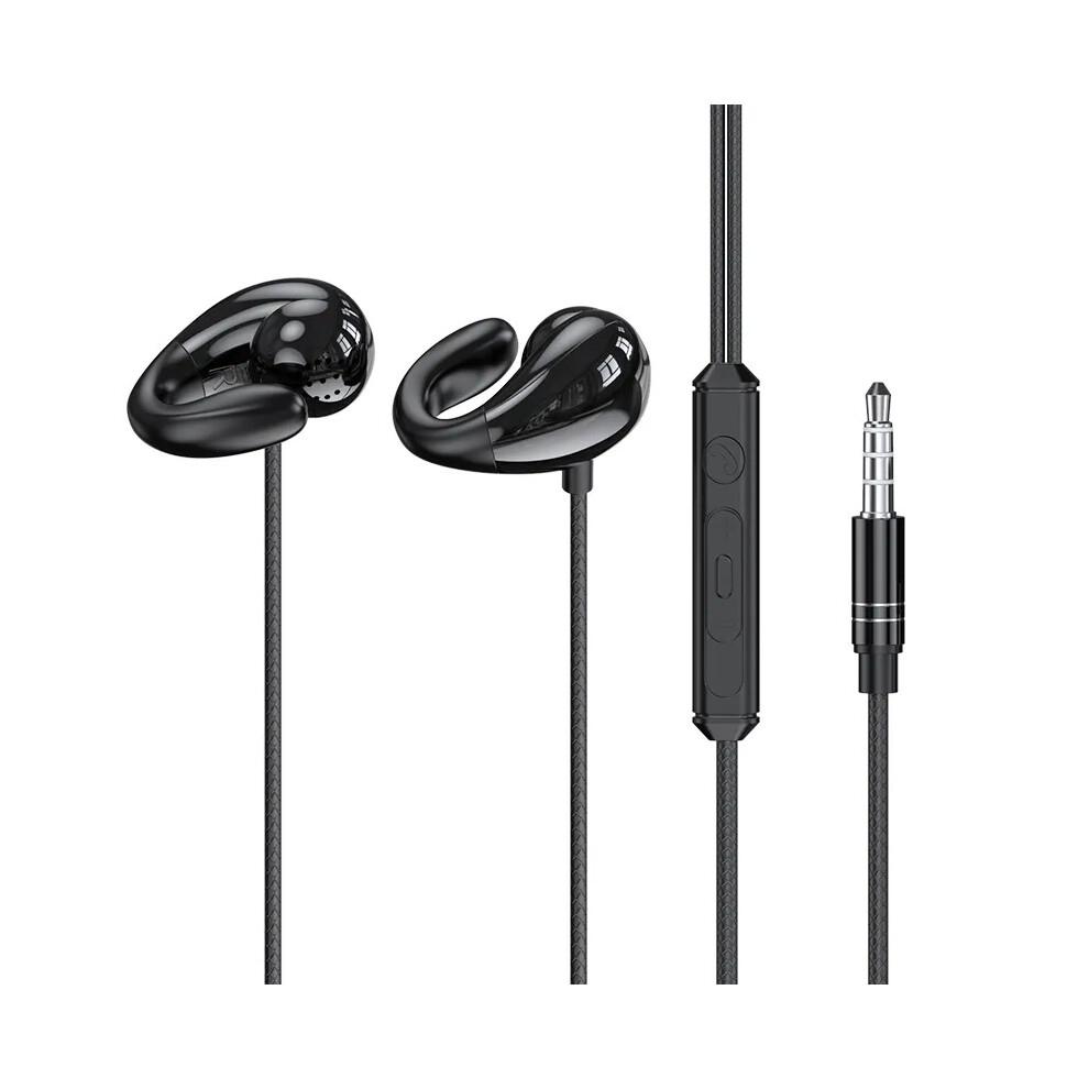 (3.5 Mm Headphones) Attached Wired Sports Headphones With Built-In Microphone Bone 9319708010923