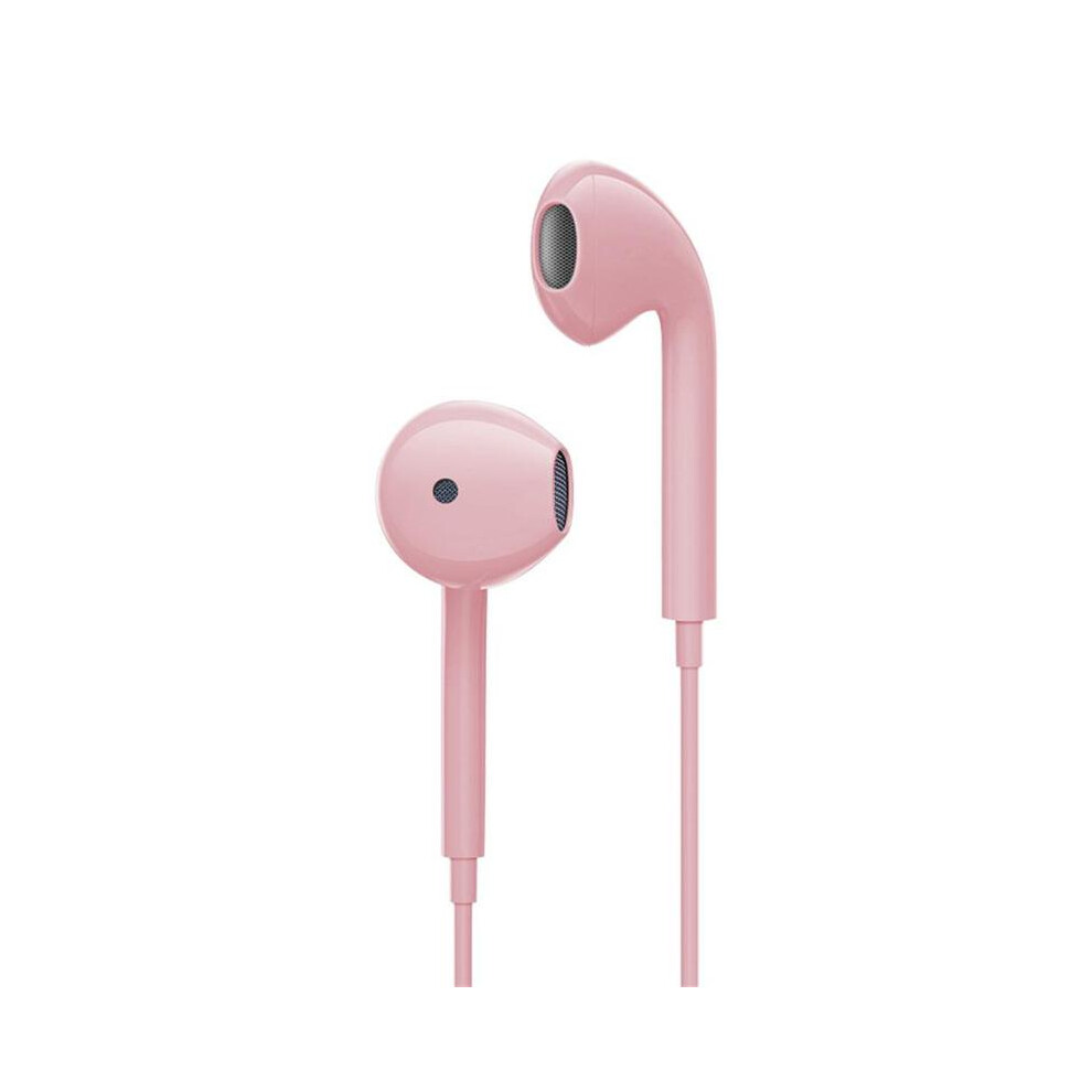 (Pink) Universal 3.5Mm Wired Headphone With Mic Handsfree Calls Subwoofer Pink 9319708011241