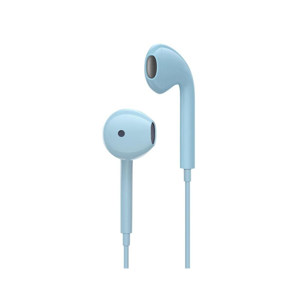 (Blue)Universal 3.5mm Wired Headphone with Mic Handsfree Calls Subwoofer Music Earplugs-image-OPC-PH7YDCK-NEW