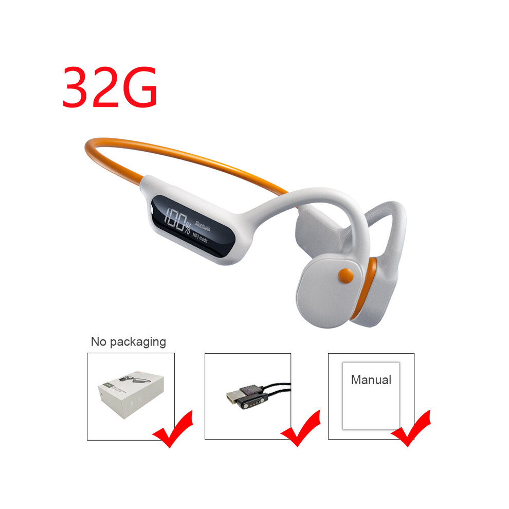 (X10-)Bone Conduction Headphone Ipx8 Waterproof Swimming Headphone 32G Mp3 Player Bluetooth White 9319708011531