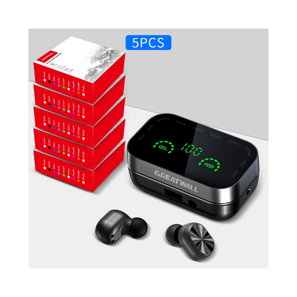 (5 Pcs)Greatwall Bluetooth Headphones Wireless Earbuds In-Ear Earbuds With Charging Case 9319708009804