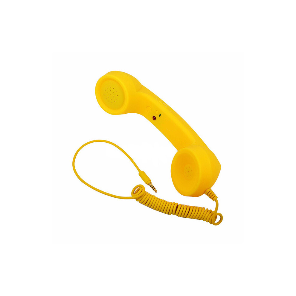 (Yellow) 3.5Mm Universal Handset Radiation Resistant Receivers Cell Phone Handset Classic Yellow 9319708011920