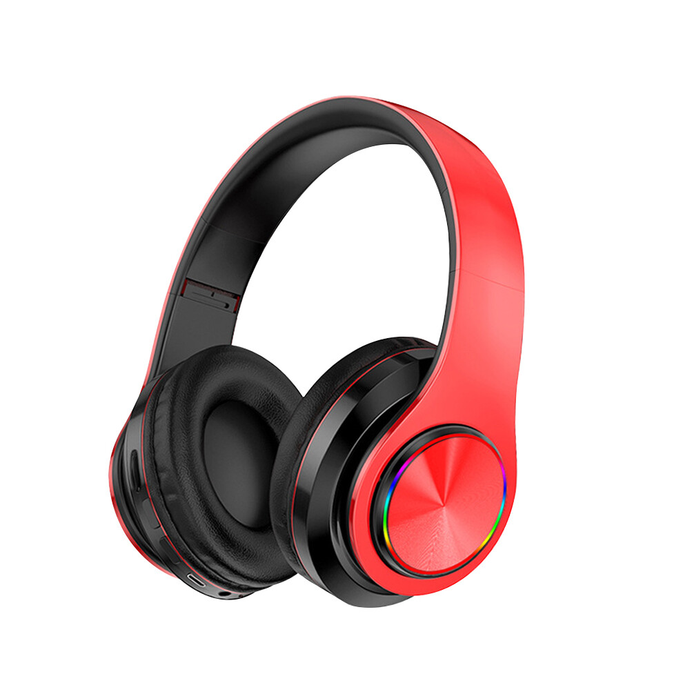 (Red)B39 Wireless Bluetooth Headphone With Mic Noise Canceling Headphone Stereo Sound Headphone Red 9319708012330