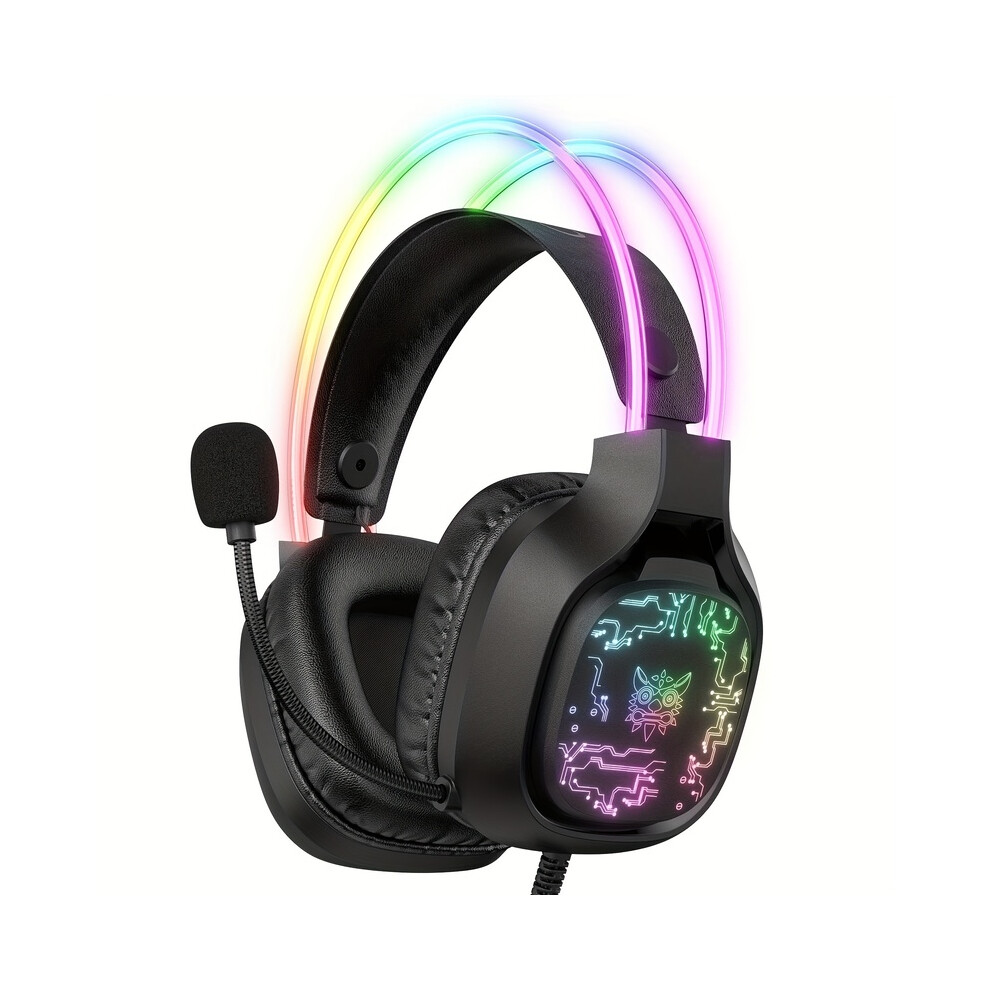 (Black) ONIKUMA X22 Gaming Headset RGB Dynamic Lighting Wired headphones with noise reduction-image-OPC-PH7YDGM-NEW