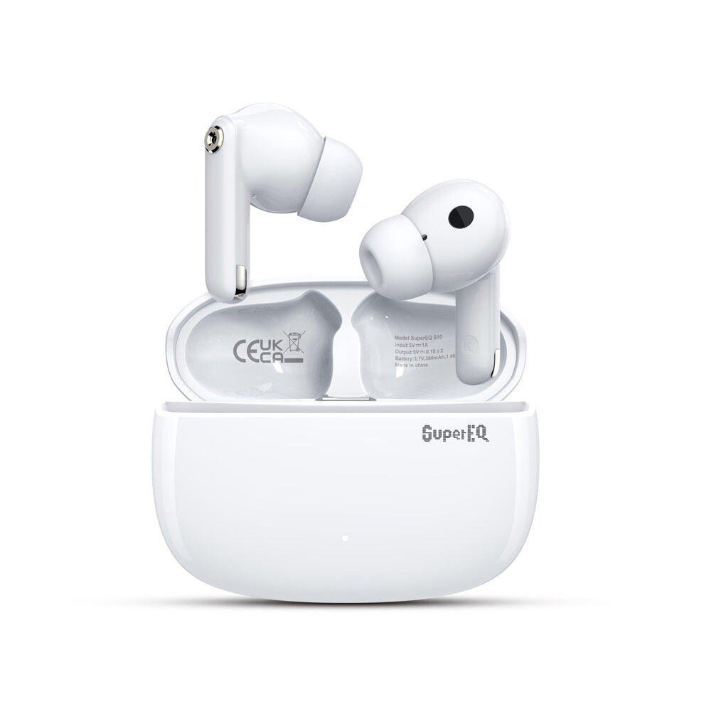 (White) Oneodio Supereq S10 Anc Bluetooth 5.4 Headphones Wireless Tws Active Noise Canceling White 9319708012484