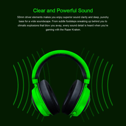 (Black) Headphone for Razer Kraken Pro V2 Gaming Headset Wired Headphone Microphone 7.0 Surround 2