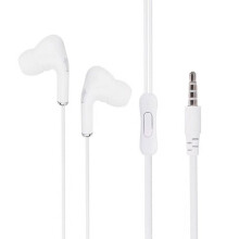 (White)High Definition Wired Headphone, 3.5mm In-Ear Control Portable Sports Wired