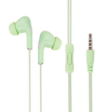 (Green) High Definition Wired Headphones 3.5mm In-Ear Control Portable Sports Wired