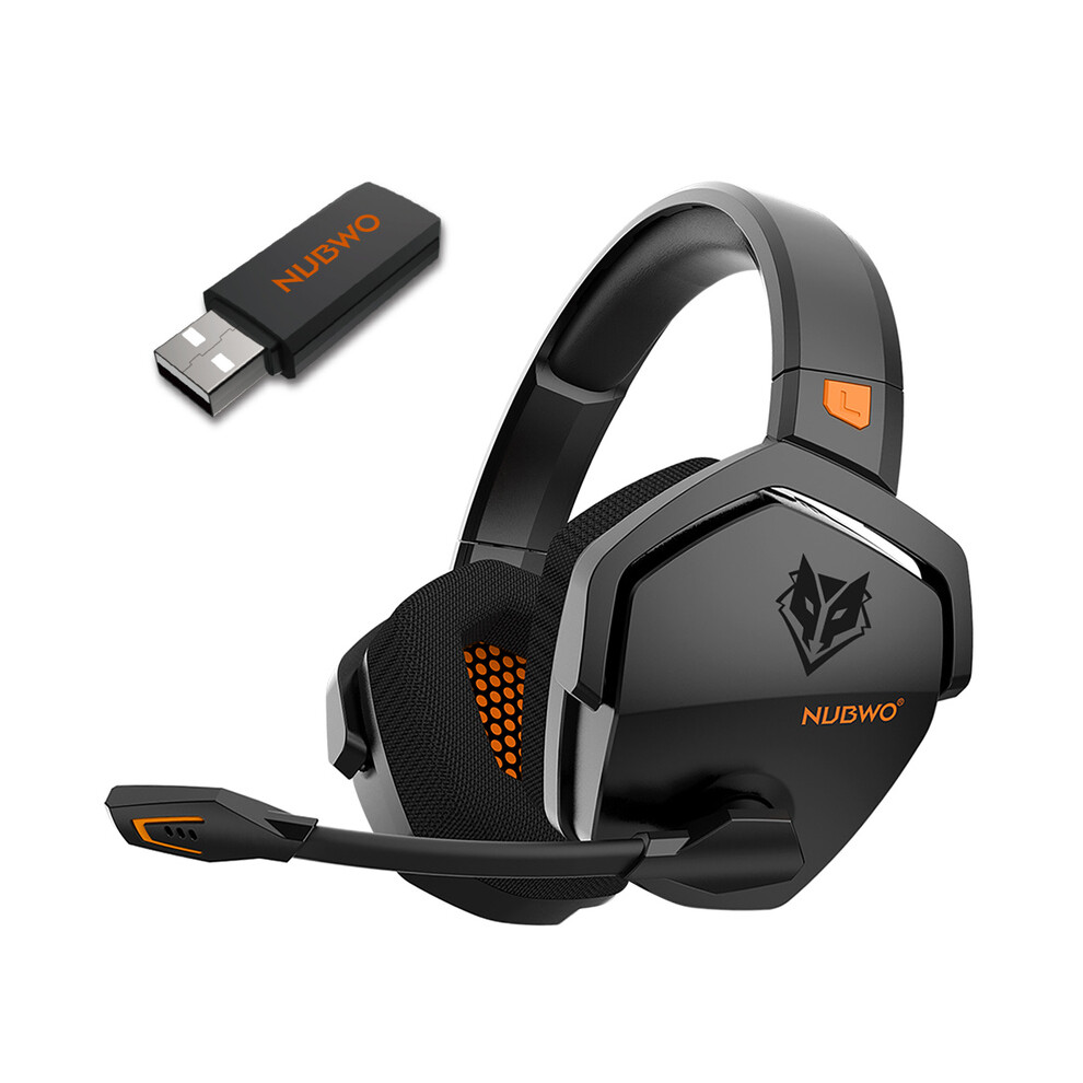 (Orange)Nubwo G06 2.4G Wireless Gaming Headset For Ps5 Ps4 Pc Laptop Noise Canceling Orange 9319708013146