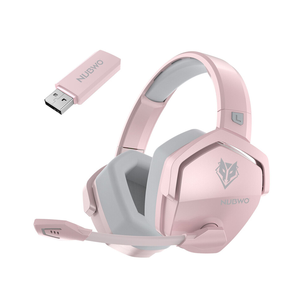 (Pink)Nubwo G06 2.4G Wireless Gaming Headset For Ps5 Ps4 Pc Laptop Noise Reduction Pink 9319708013177