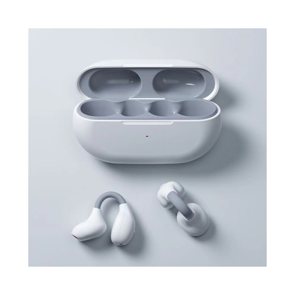 (Grey) Earclip Bluetooth Earbud Bone Conduction Wireless Sports Headphone Tws Comfortable To Use Painless Grey 9319708013511
