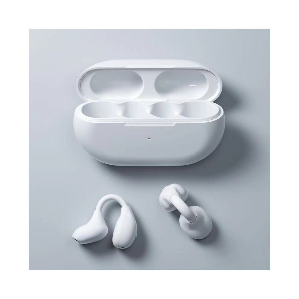 (White) Earclip Bluetooth Earbud Bone Conduction Wireless Sports Headphone Tws Comfortable To Use Painless White 9319708013528