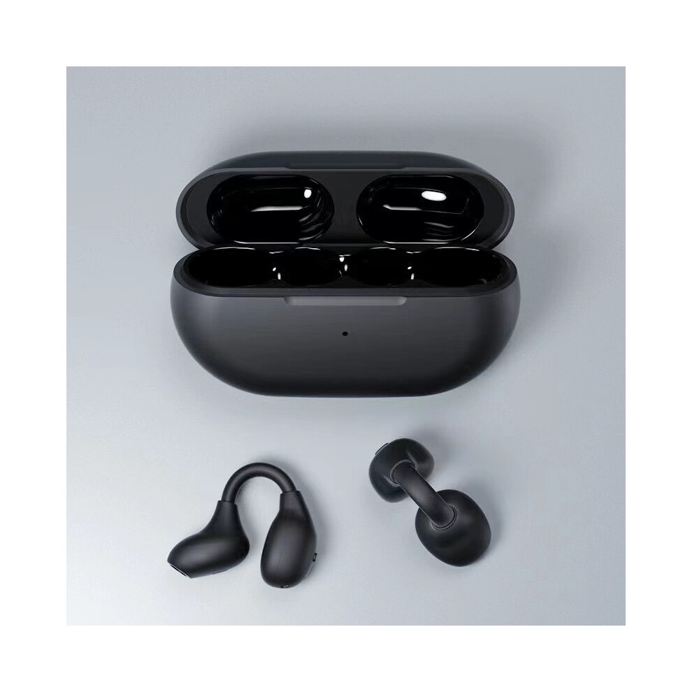 (Black) Earclip Bluetooth Earbud Bone Conduction Wireless Sports Headphone Tws Comfortable To Use Painless Black 9319708013542