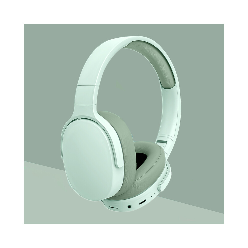 (Green)P2961 Bluetooth Headphone Over Ear Stereo HIFI Headphone with True Wireless Sports Headphone