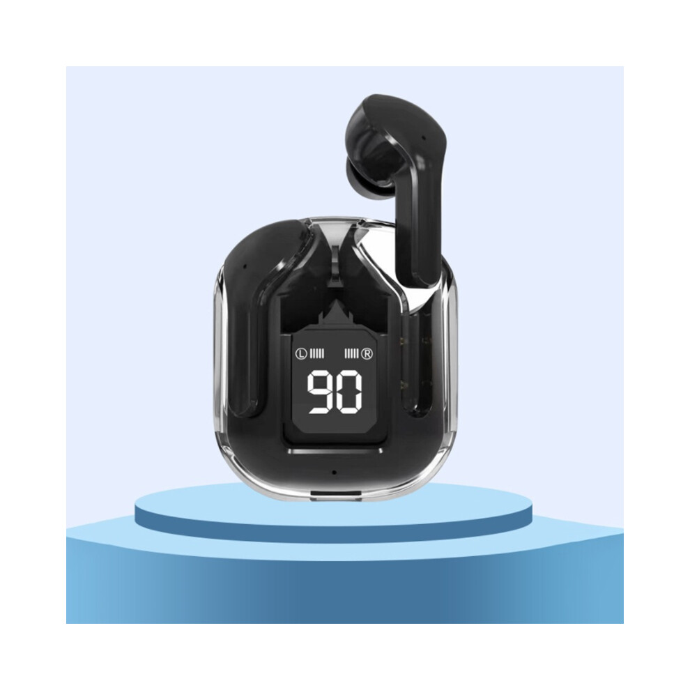 (Black) In-Ear Tws Wireless Headphones Mini Pods Bluetooth 5.3 Headset Enc Sports Headphones Led Display Black 9319708014419