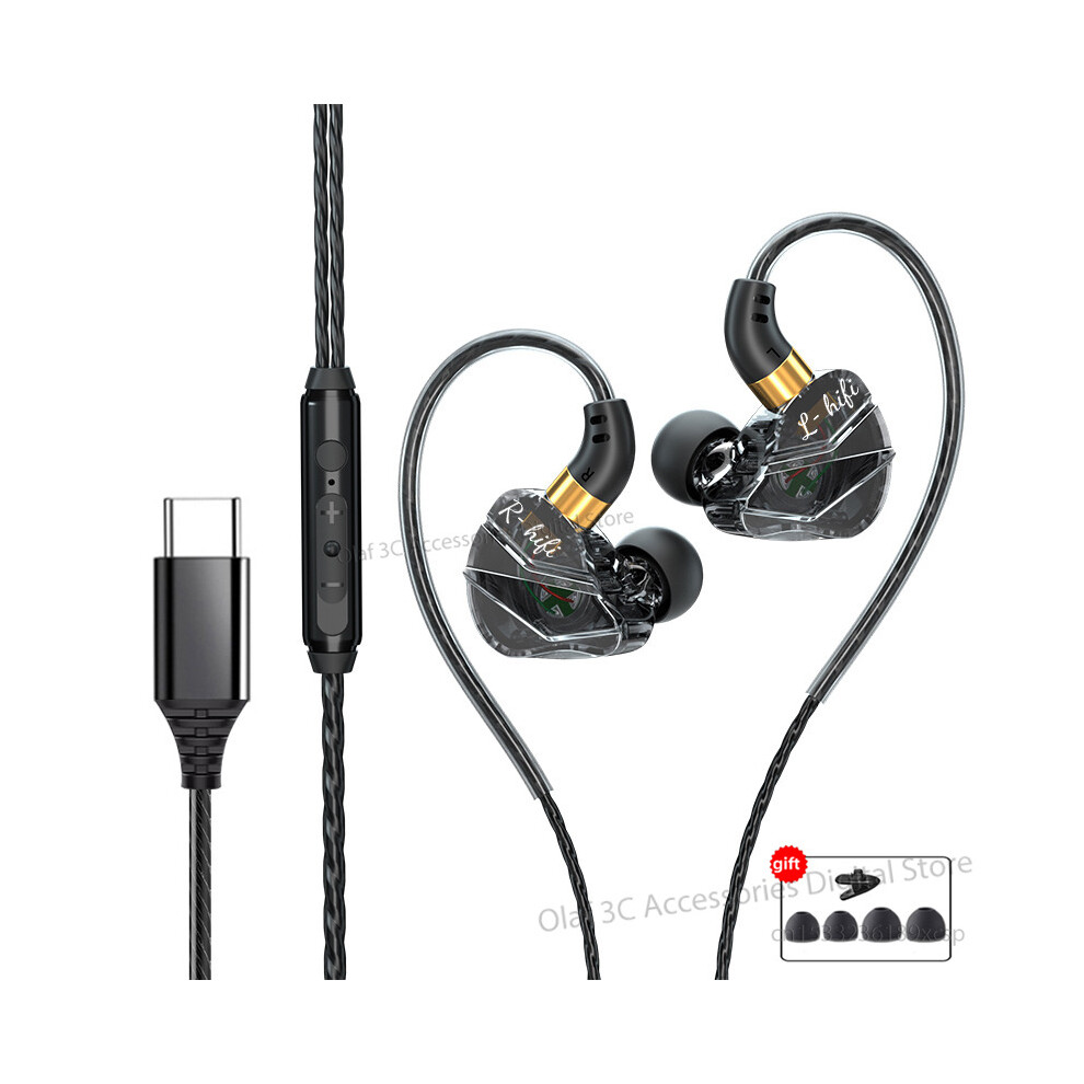 ( Type C)Olaf Gaming Headset Wired Headphone 3.5Mm Cable Headphone Handsfree Bass Black 9319708014457