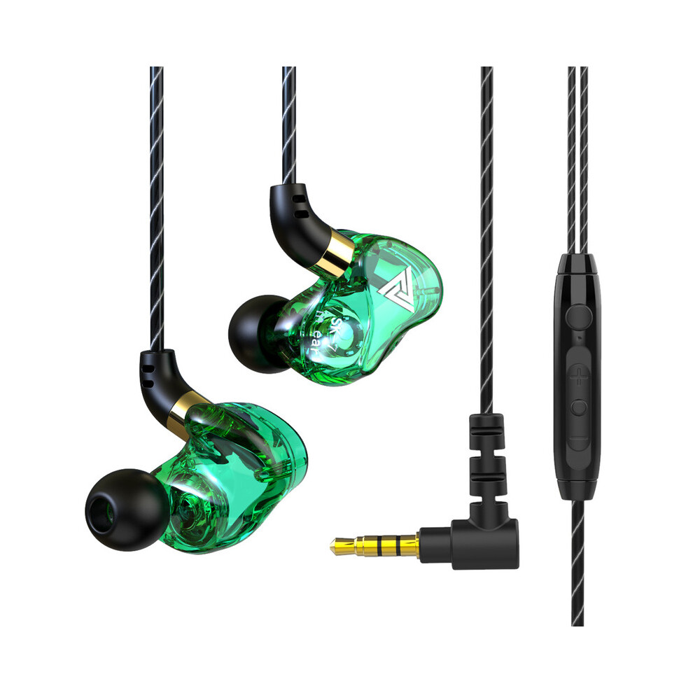 (Green)Qkz Sk7 Hifi Headphone Copper Driver Wired Headphone Stereo Bass Music Headphone Green 9319708016024