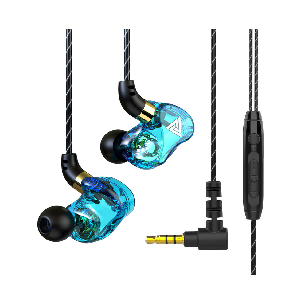 (Blue)Qkz Sk7 Hifi Headphone Copper Driver Wired Headphone Stereo Bass Music Headphone Blue 9319708016055