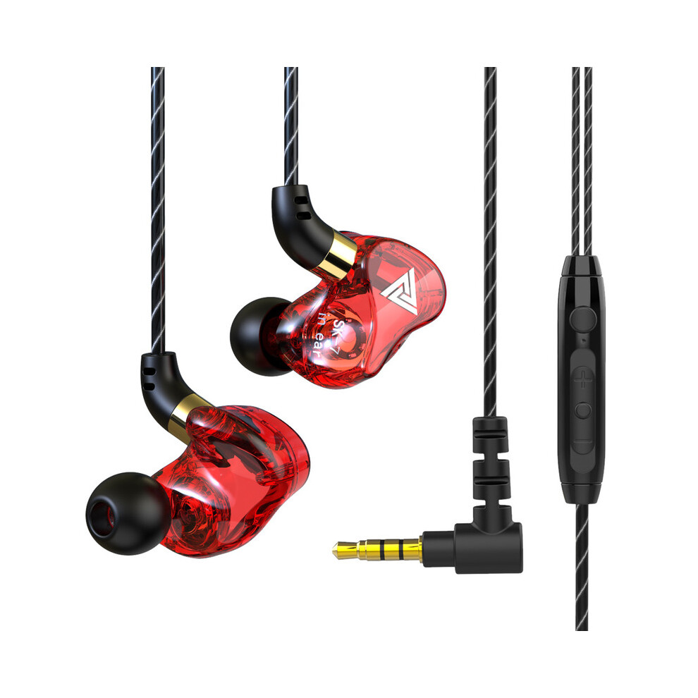 (Red)Qkz Sk7 Hifi Headphone Copper Driver Wi Headphone Stereo Bass Music Headphone Red 9319708016031