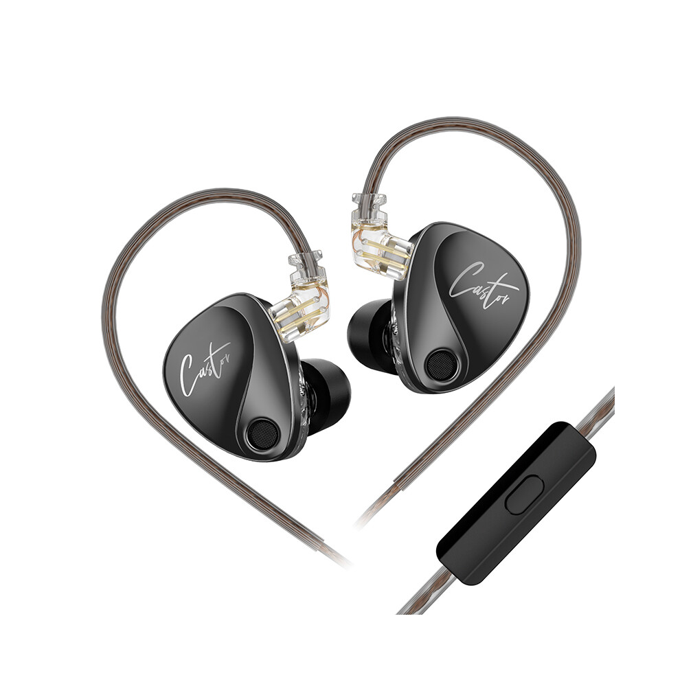 (Improved Bass Microphone) Kz Castor In Ear Wired Headphones Hifi Bass Tunable Balanced 9319708016260