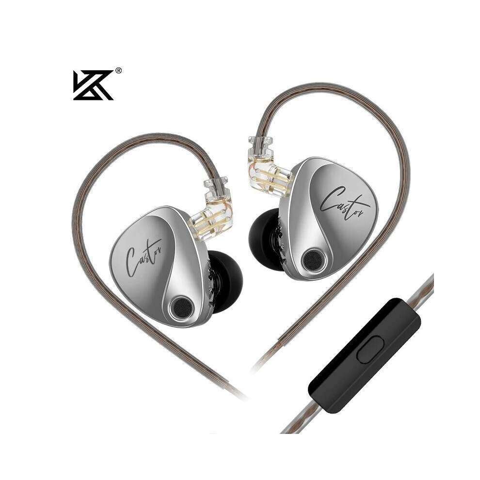 (Harman Mic)Kz Castor In Ear Hifi Headphone 2Dd Dynamic High-End Tunable Balanced Armature Headphone 9319708017465