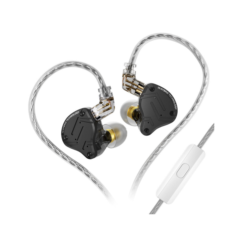 (Zs10 Pro X Mic)Kz Zs10 Pro X Hifi Bass Metal Hybrid In Ear Earphone 4Ba+1Dd 5 Driver Sport Noise 9319708018158