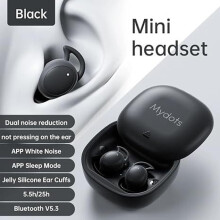 (Black)2024 NEW Wireless Mini Sleep Bluetooth Earbuds APP Headphone Noise Canceling Headphone